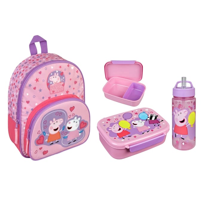 Peppa Pig schoolset; rugzak en lunchset