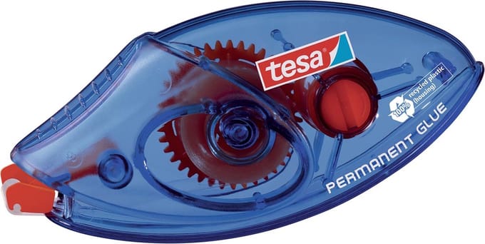 Lijmroller Tesa ecoLogo permanent op blister - 5 stuks - 5 stuks