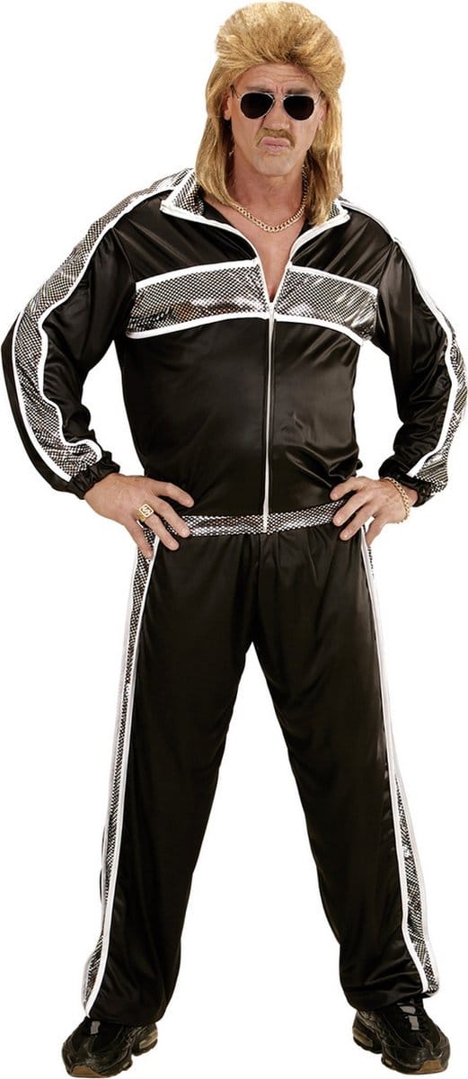 Zwart trainingspak voor carnaval