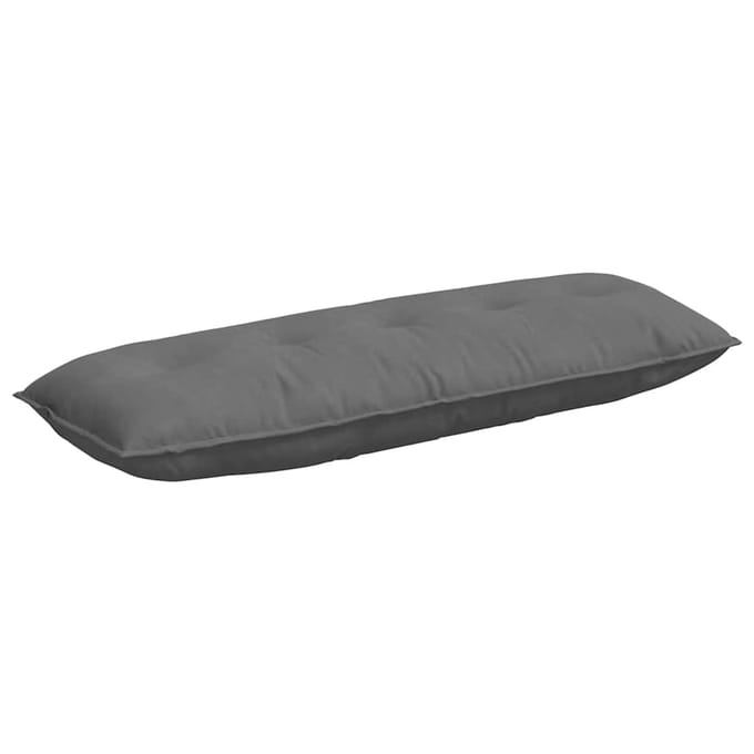 vidaXL - Rugkussen - Donkergrijs - 140 - x - 50 - cm - Microvezel - Stof