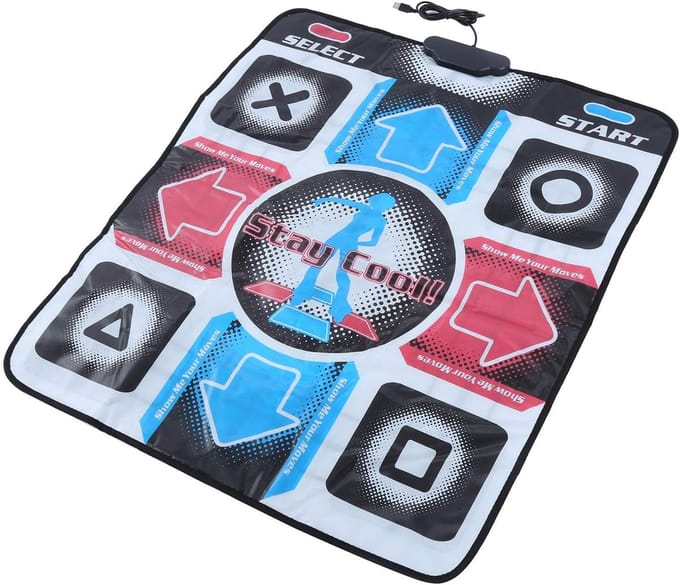 Dansmat - Dansdeken Stappenpad - Dansen op PC - Antislip Slijtvast - 93x83cm - Standaard