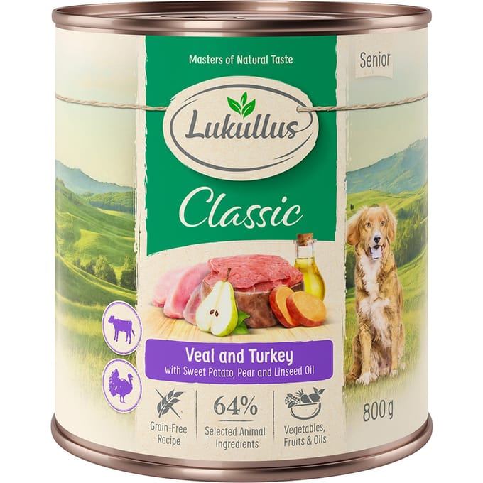 Lukullus Natuurkost Senior Hondenvoer 6 x 800 g