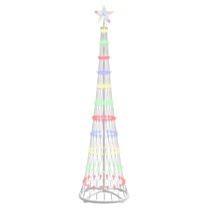 vidaXL - LED - kerstboom - Multikleur - 51 - x - 51 - x - 190 - cm - Metaal