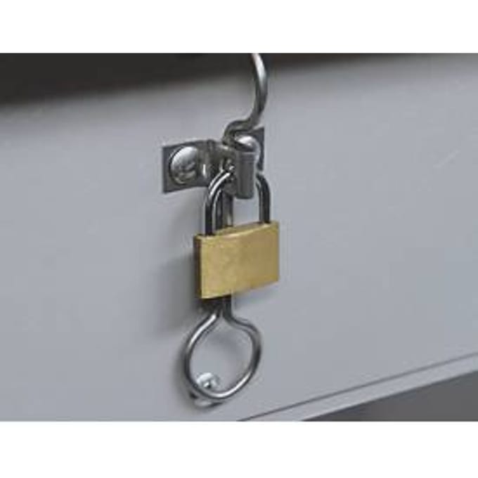Hangslot Cemo, voor universele boxen/afvalbakken/opslagtank, gegalvaniseerd