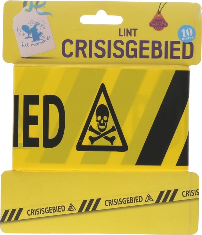 4 het moment Afzetlint ''Crisisgebied'' - 10 meter lang