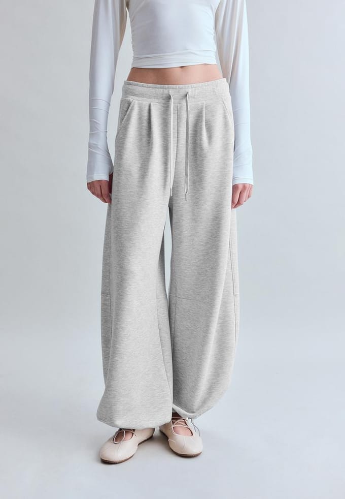 Stradivarius Barrel-joggingbroek met zachte touch en stoppers  Grijs melange M