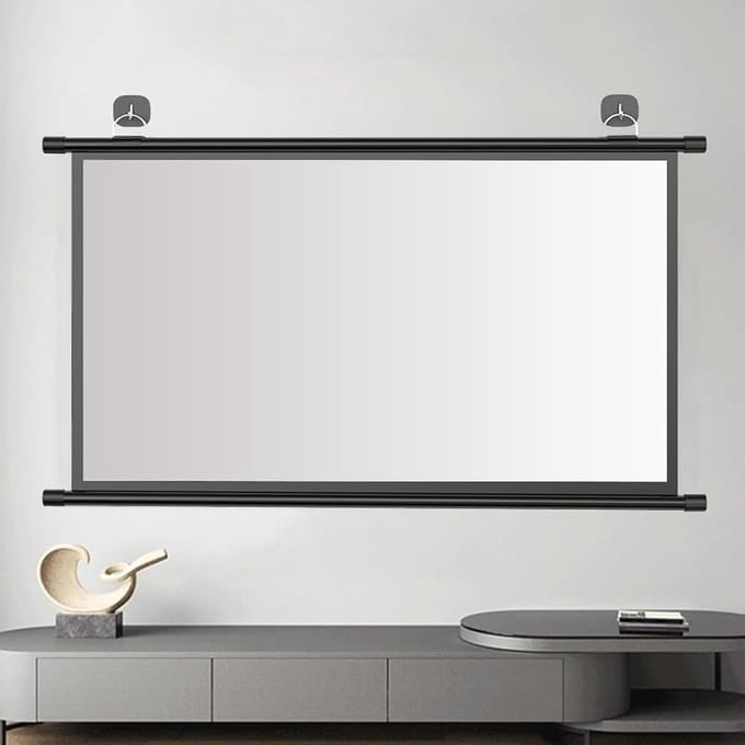Projectiescherm - Beamer scherm Scherm - Thuisbioscoop - Kreukvrij Glasvezel - 30 inch - Wit