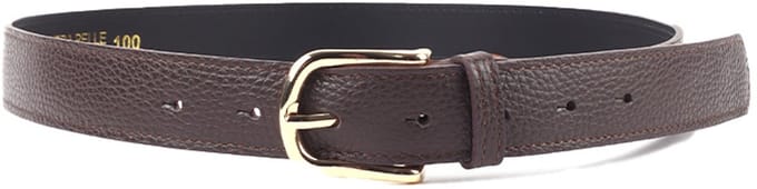 Giuliano Lederen riem - Koffie - Made in Italy - Leer