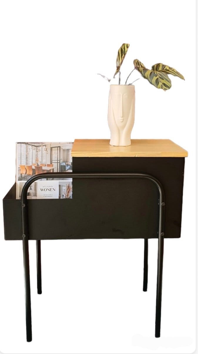 Mica Decorations Vida bijzettafel zwart L58 x B28 x H66cm