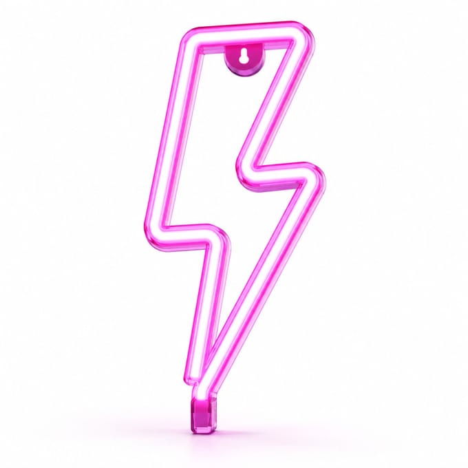 BOTC Neon lamp bliksem - Roze - Nachtlamp- Neon wandlamp- Neon verlichting