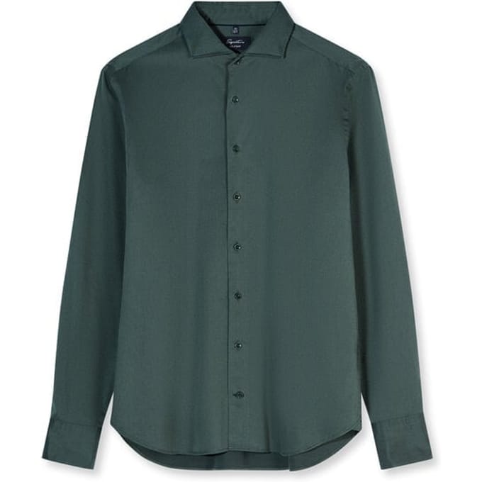 OLYMP Signature Casual Overhemd, Tailored Fit, Cutaway, Groen