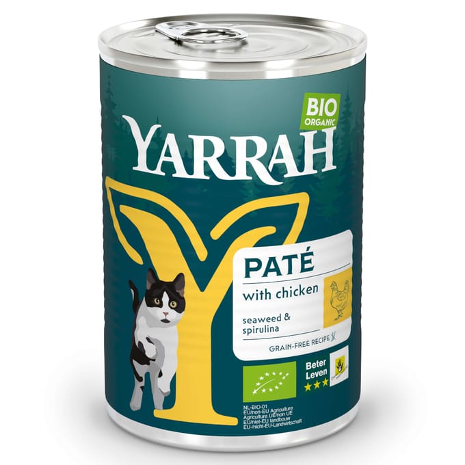1x400g biologisch paté Kip Yarrah Kattenvoer