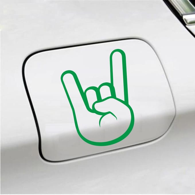 Bumpersticker - Rock N Roll - 12 X 9 - Groen