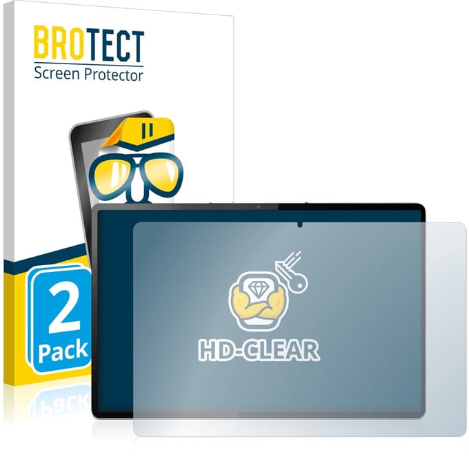 BROTECT - Screenprotector voor Lenovo Tab P12 Pro - Folie Beschermfolie transparant 2 Stuks