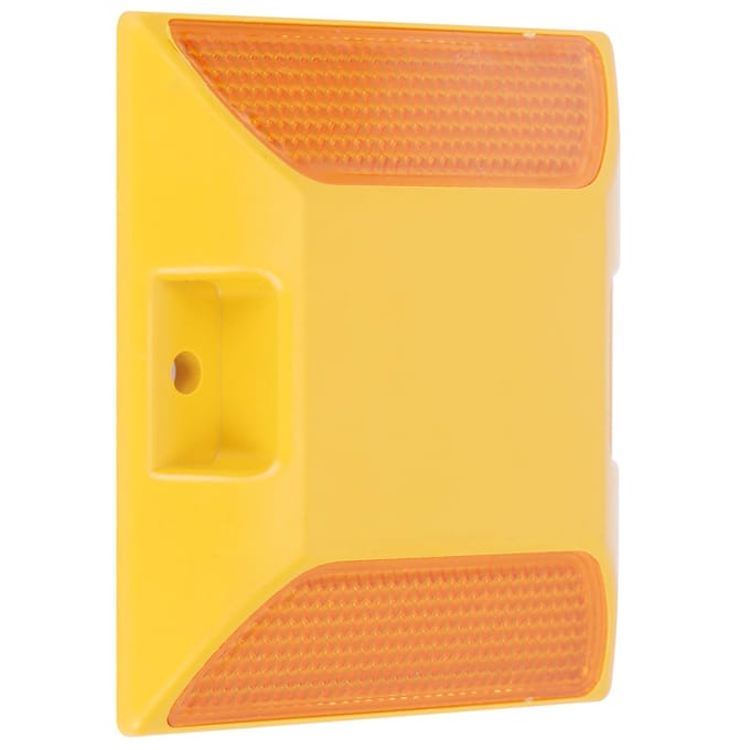 6 PCS Réflecteurs de Route en Plastique Jaune Double Marqueurs de Borne de Chaussée de Rue Allée yellow