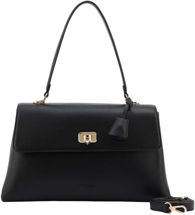 SEIDENFELT MANUFAKTUR schoudertas Lilla Edet Office Bag Black zwart