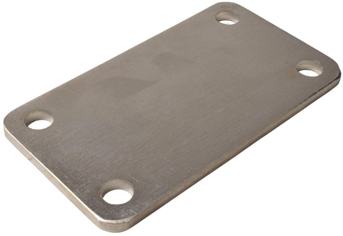 70x160 mm stroppenplaat - montageplaat - stalen plaat - klemplaat