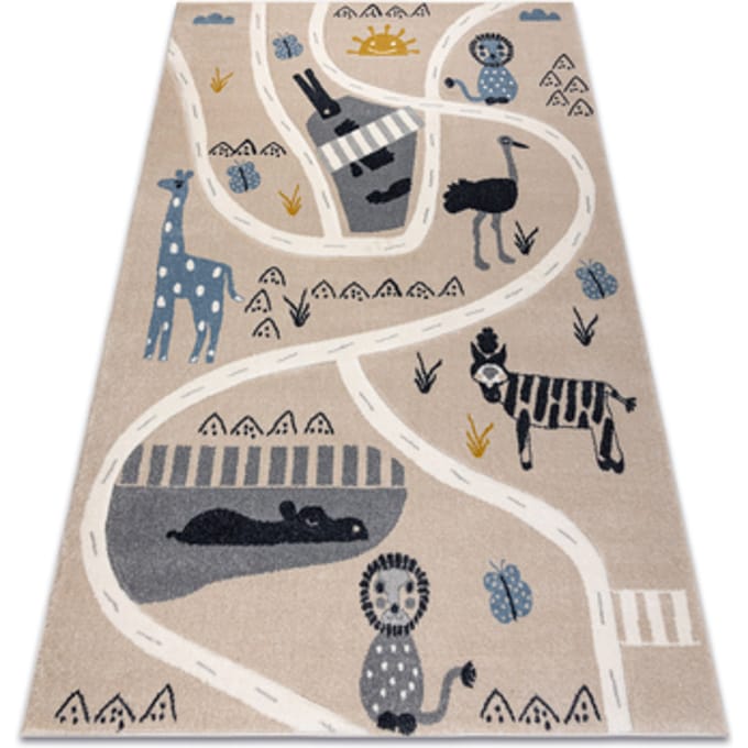 Kleden Rugsx KIDDO tapijt 5316 beige / wit, zoo 80x150 cm