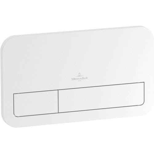 Villeroy & Boch Viconnect 2 knops bedieningsplaat - 25.3x14.5cm - glans wit