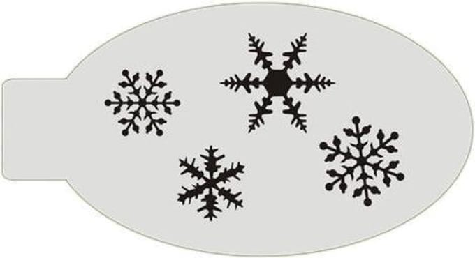 BadAss stencils Schmink Sjabloon Snow - Polyester, 10 x 4 cm