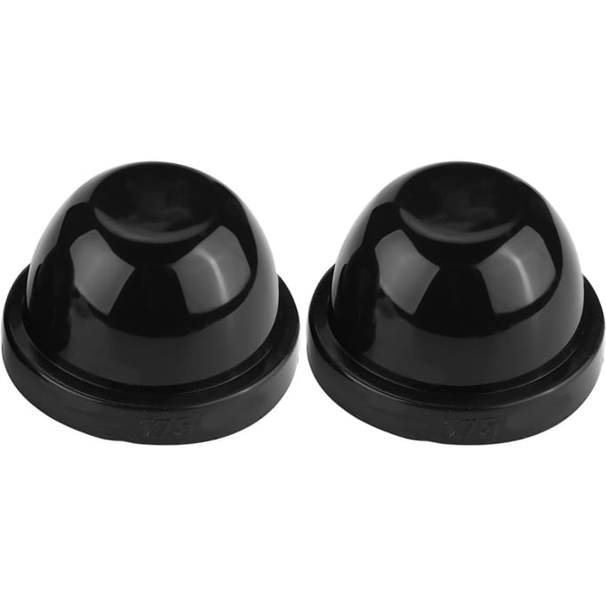 2 stuks 75 mm LED-koplamp stofdichte waterdichte rubberen behuizing afdichtingskappen black
