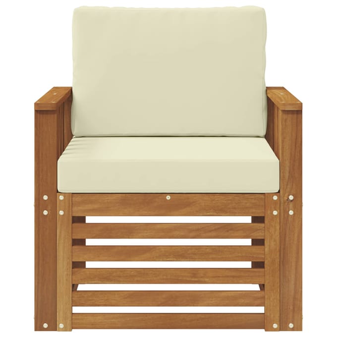 vidaXL - Buiten - bank - set - Massief - Acacia - Hout - en - Polyester