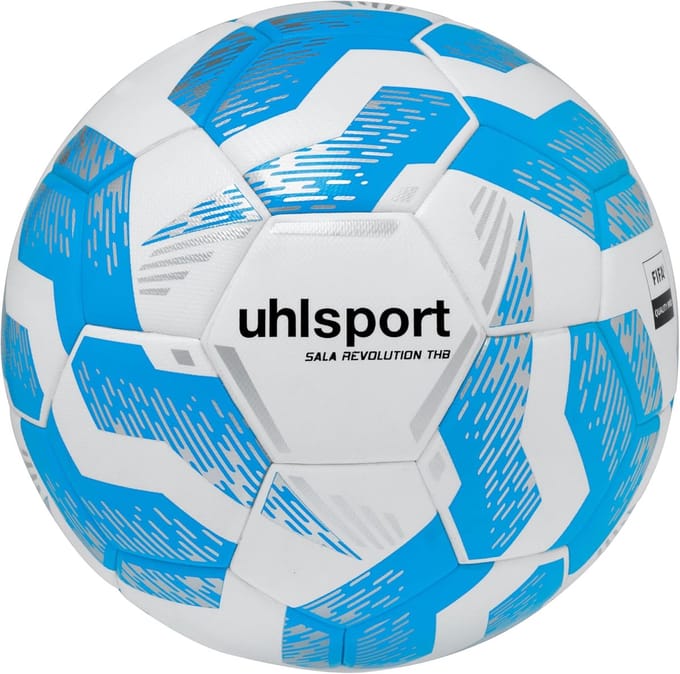 Indoor voetbal - Zaalvoetbal bal - Wedstrijd en training - Speciale constructie - Maat 4 - Wit cyaan zilver