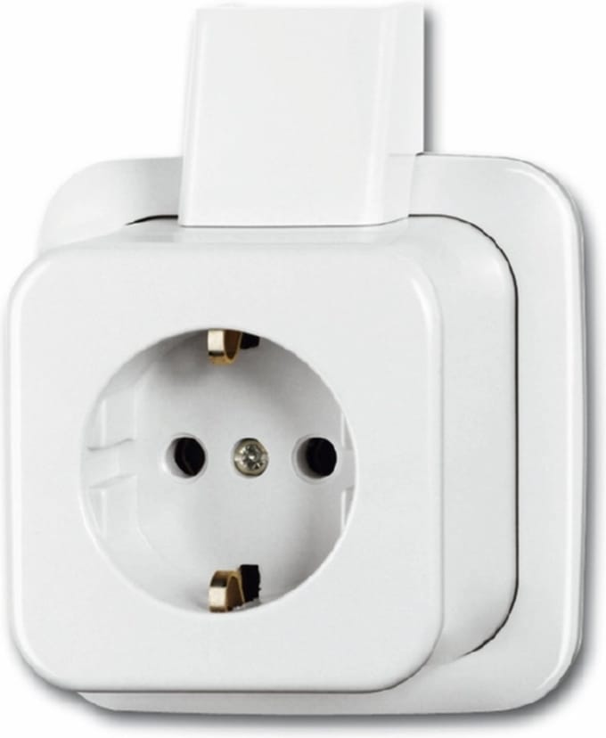 ABB Busch-Jaeger Opbouw Standaard Wandcontactdoos (WCD-schakelaar) - 2CKA002041A0172 - E36N2