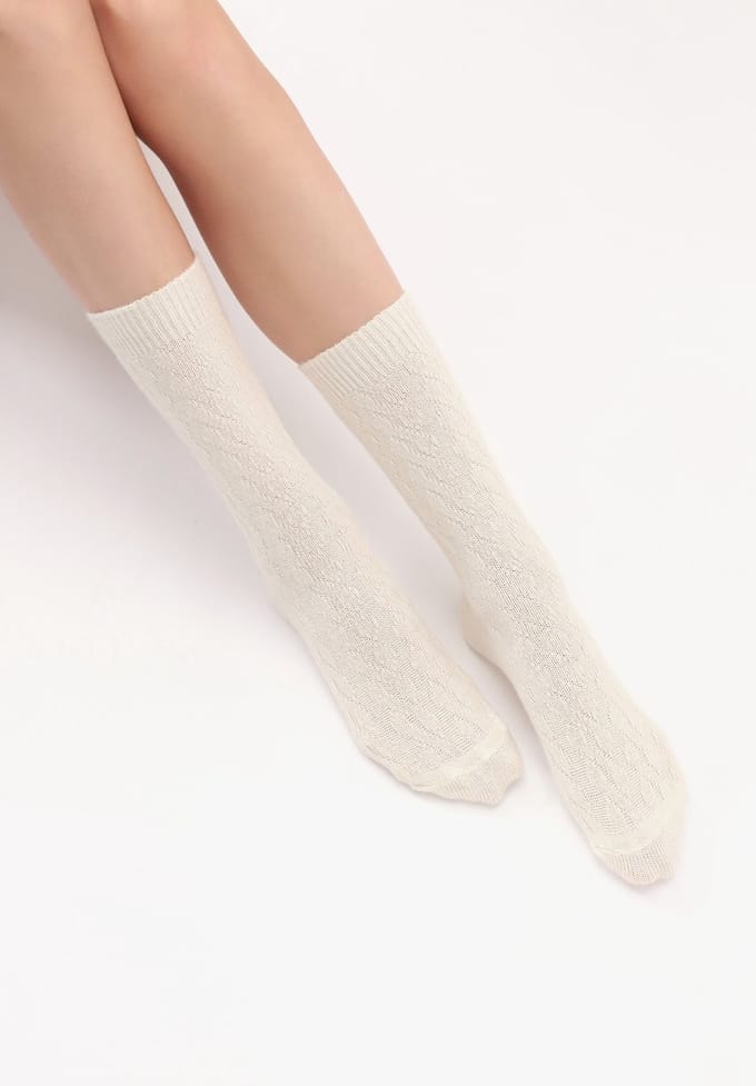 Oroblu Gwen Sok - Kleur Wool/ Gebroken wit - Maat 35-38
