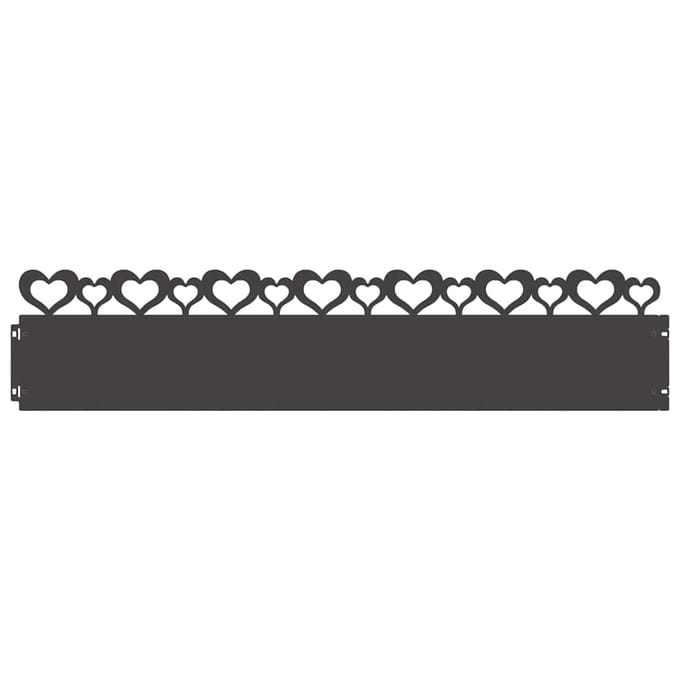 vidaXL - Gazonranden - 20 - st - 103 - x - 0,05 - x - 22 - cm - Staal - Zwart