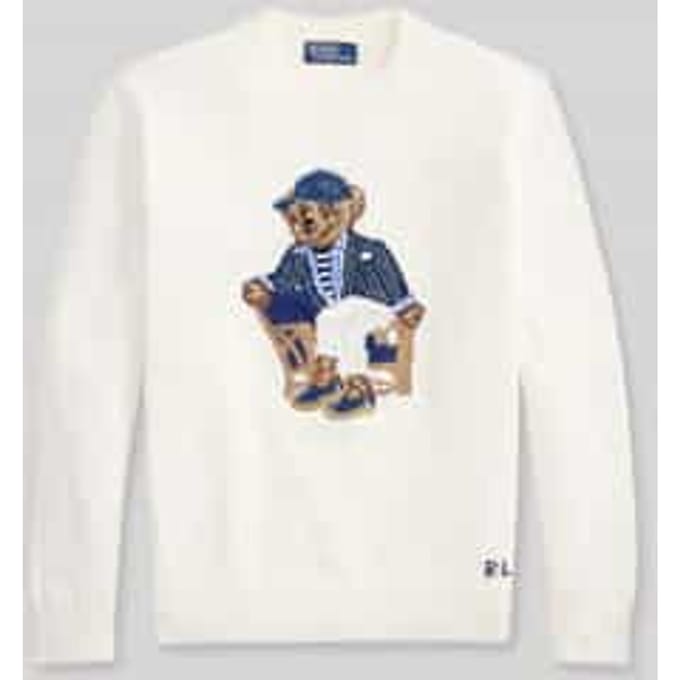 regular fit pullover met polo bear-stitching