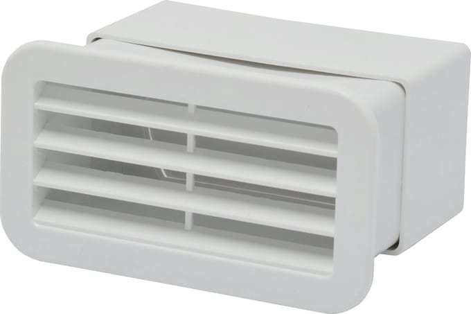 IVC Air kunststof muurrooster in PVC 110 x 55 mm | WIT