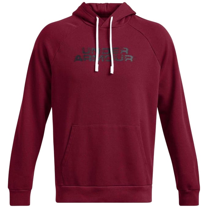 Under Armour Heren Rival Raglan-hoodie met trekkoord (Rood)