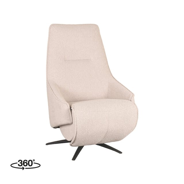 LABEL51 Odense Fauteuil - Naturel - Royal Stof - One Size - - - Met Armleuning