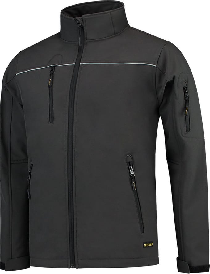 Tricorp Soft Shell jack - Workwear - 402006 - Donkergrijs - maat M