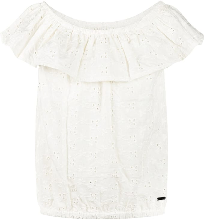No Way Monday - Meisjes Top - Offwhite - Maat 116