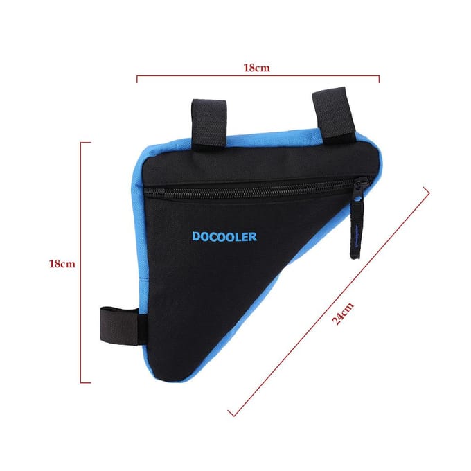 Docooler Triangle Bicycle Front Zadelbuis Frame Pouch Outdoor Tas zwart