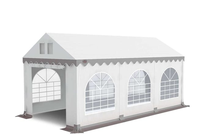 GO-PRO | 3x6 | Partytent | Wit-grijs | Incl grondframe