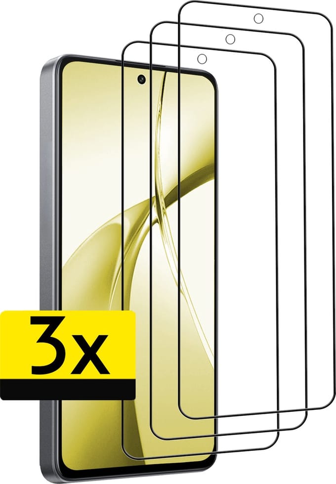 Screenprotector - Geschikt voor OnePlus Nord CE4 - 3 Stuks - Full Cover - Beschermglas - Gehard Glas - Tempered Glass - Screen Protector