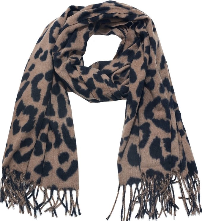 Luipaard Sjaal - Bruin/Zwart | 200 x 70 cm | Polyester | Fashion Favorite