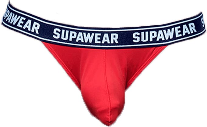 SUPAWEAR WOW Jockstrap Red - MAAT M - Heren Ondergoed - Jockstrap voor Man - Mannen Jock