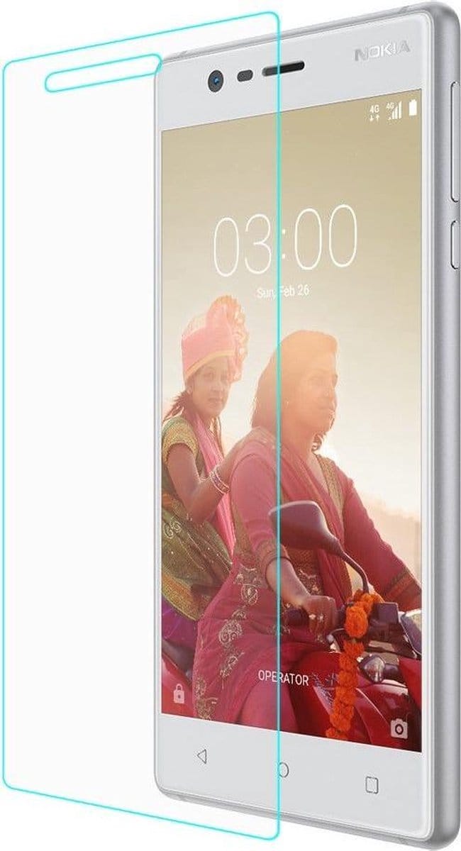 Shop4 - Nokia 3 Glazen Screenprotector - Gehard Glas Transparant
