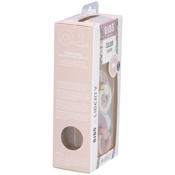 BIBS x Liberty Colour Fopspeen - 0-6 mnd - 2-pack - Rond - Eloise Blush