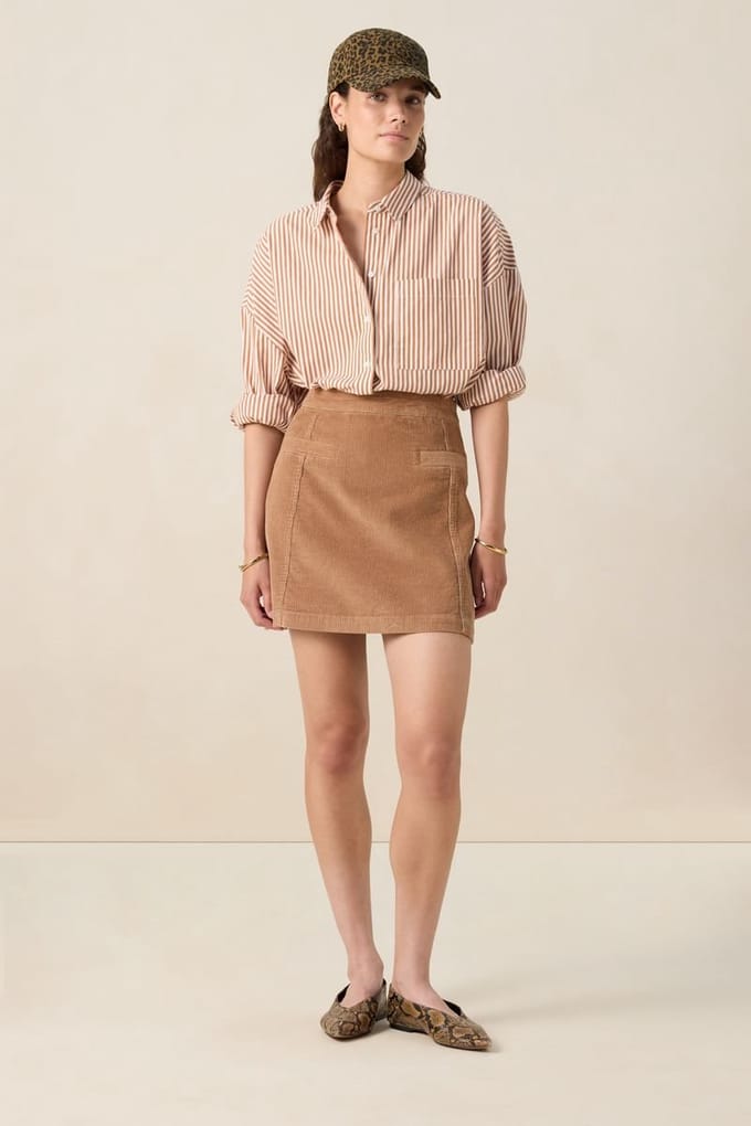 Sissy-Boy - Bruine corduroy rok
