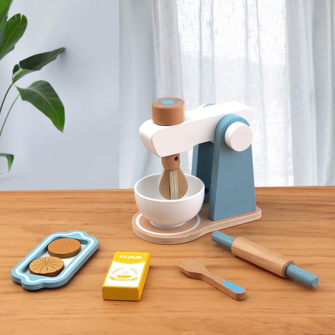 Zoem – Houten Speelgoed Deegmachine – Keukenmachine - Speelkeuken - Keukenaccessoires