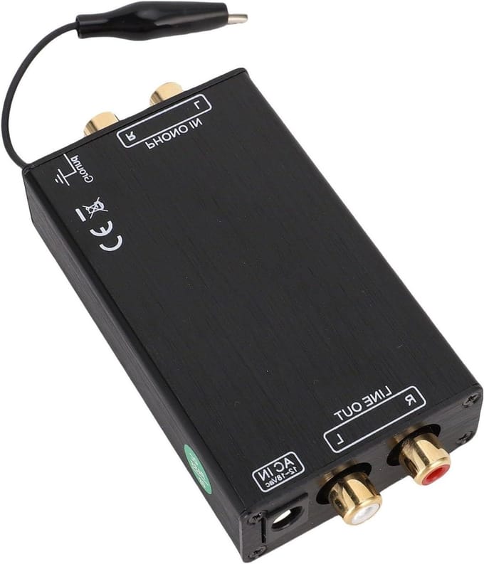 Generic Phono Preampliffer, Preampliffere van Audio Fono Mini Portable Stereo voor Discs Player (EU-stekker AC230V)