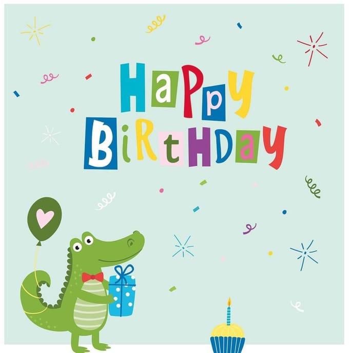 PPD Lunch servetten - Croco Birthday