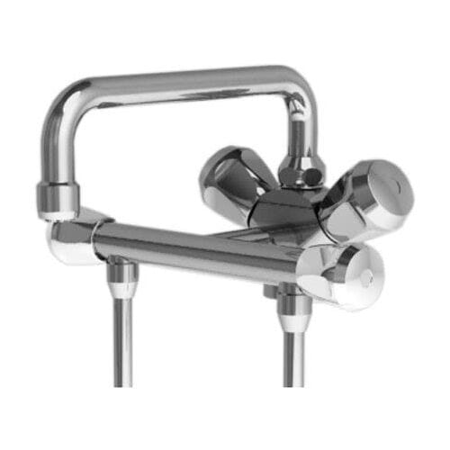 KWC counter faucet two-handle mixer with two rinsing pipes 100.102.C