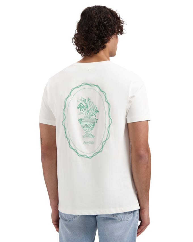 Pure Path T-shirt Embroidered Vase Off White (26010106 - 45)