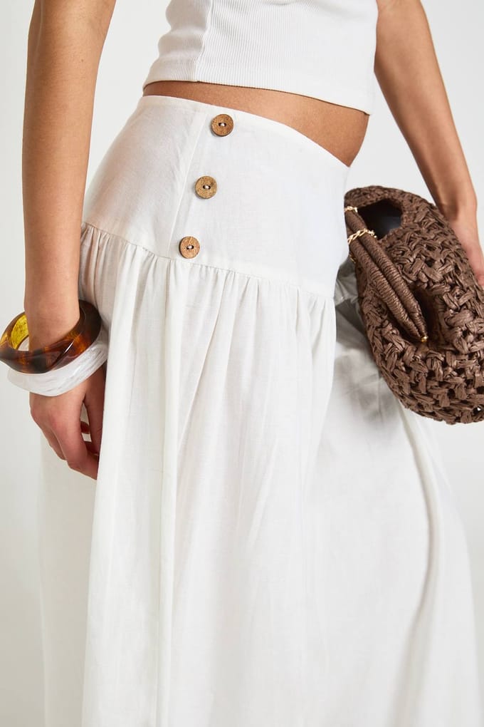 boohoo Dames Linnen-look Broek Met Extra Wijde Pijpen | Natural | Maat: 40